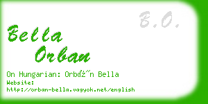 bella orban business card